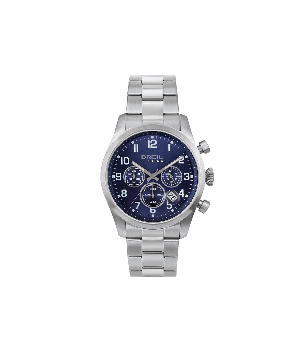 Breil Tribe watch Classic Elegance Chrono Silver 42mm Blue EW0661