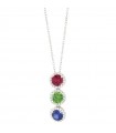 Boccadamo Necklace for Women - Sophie Choker in 925% Silver with Pendant and Crystals