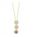 Boccadamo Necklace for Women - Sophie Choker in 925% Golden Silver with Pendant and Crystals