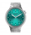 Swatch Watch - Big Bold Irony Aqua Shimmer Silver 47mm Turquoise