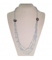 Rajola Women's Necklace - Jazz Long Multistrand with Aquamarine