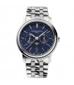 Frederique Constant - Classics Index Business Timer 40mm Blue Watch with Moon Phases - 0