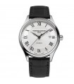 Frederique Constant - Classics Automatic 40mm Silver Guilloche Watch - Black Strap - 0