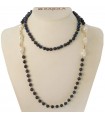 Rajola Necklace for Women - Long Life with Pearls and Blue Agate