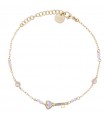 Bracciale Rue Des Mille da Donna - Stardust Ten Gold con Chiave e Pavè di Zirconi