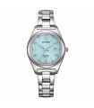 Citizen Women's Watch - Super Titanium Lady Eco-Drive 29mm Turquoise with Diamonds - 0