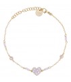 Bracciale Rue Des Mille da Donna - Stardust Ten Gold con Cuore e Pavè di Zirconi