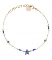 Bracciale Rue Des Mille da Donna - Stardust Ten Gold con Stella e Zirconi Blu