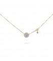 Collana Rue Des Mille da Donna - Stardust Ten Girocollo Gold con Cerchio e Zirconi Bianchi