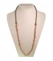 Rajola Necklace for Women - Capricci Long Primula with Brown Hematite and Sunstone