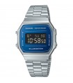 Casio Watch - Vintage Digital Multifunction Silver 36mm Blue