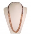 Rajola Necklace for Women - Capricci Long Primula with Brown Hematite and Sunstone