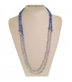 Rajola Necklace for Women - Capricci Primula Long with Blue Quartz and Chalcedony