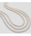 Collana Miluna da Donna - con Filo di Perle Freshwater 6.5 - 7 mm e Chiusura in Oro Bianco 18 carati - 50 centimetri