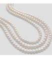 Miluna Necklace for Women - with Strand of Freshwater Pearls 6.5 - 7 mm and 18k White Gold Clasp - 50 centimeters - 0