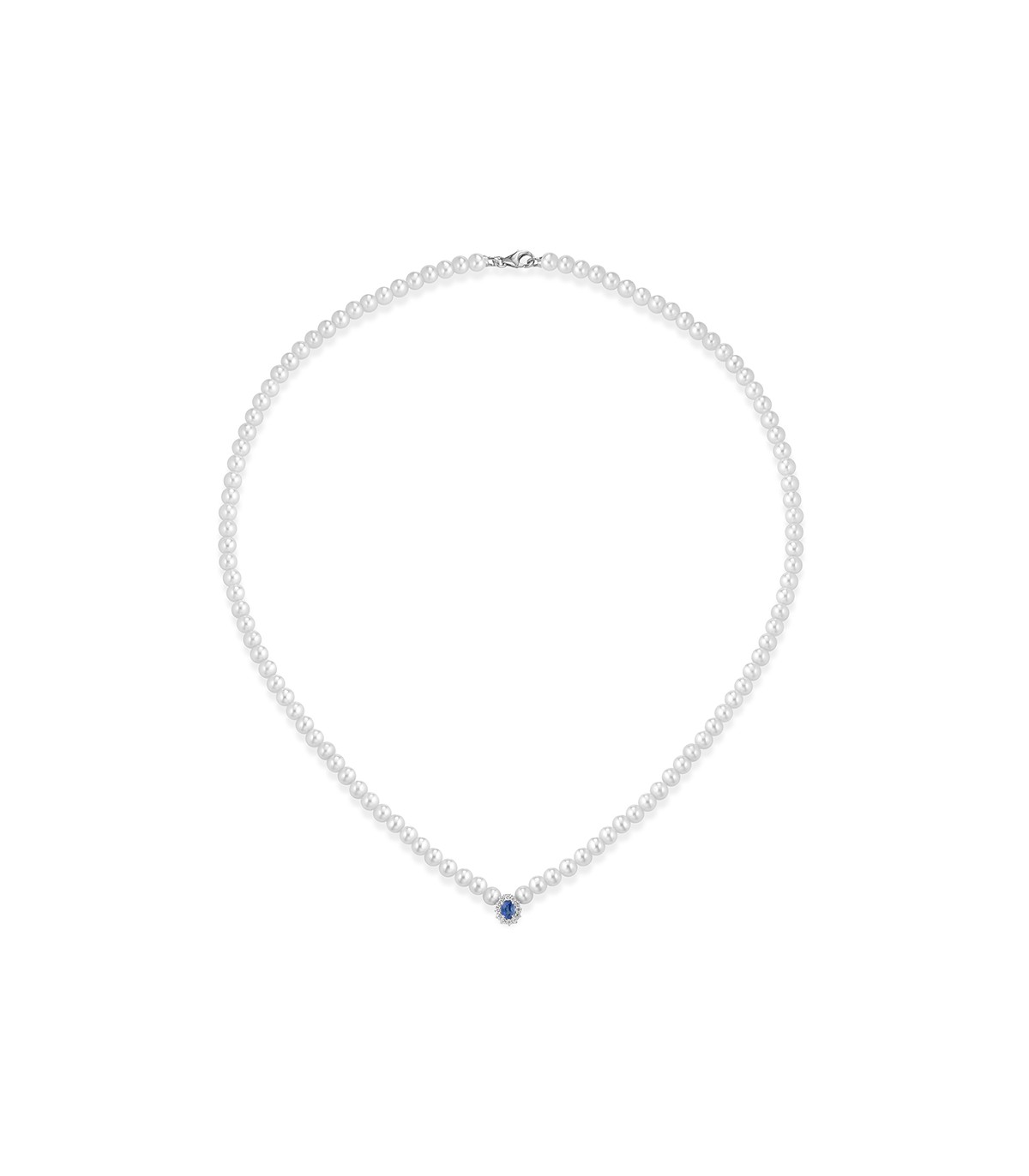 Collana Uomo in oro bianco 18k con diamanti 4 carati totali