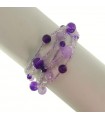 Rajola Women's Bracelet - Jazz Multistrand with Lavender Amethyst