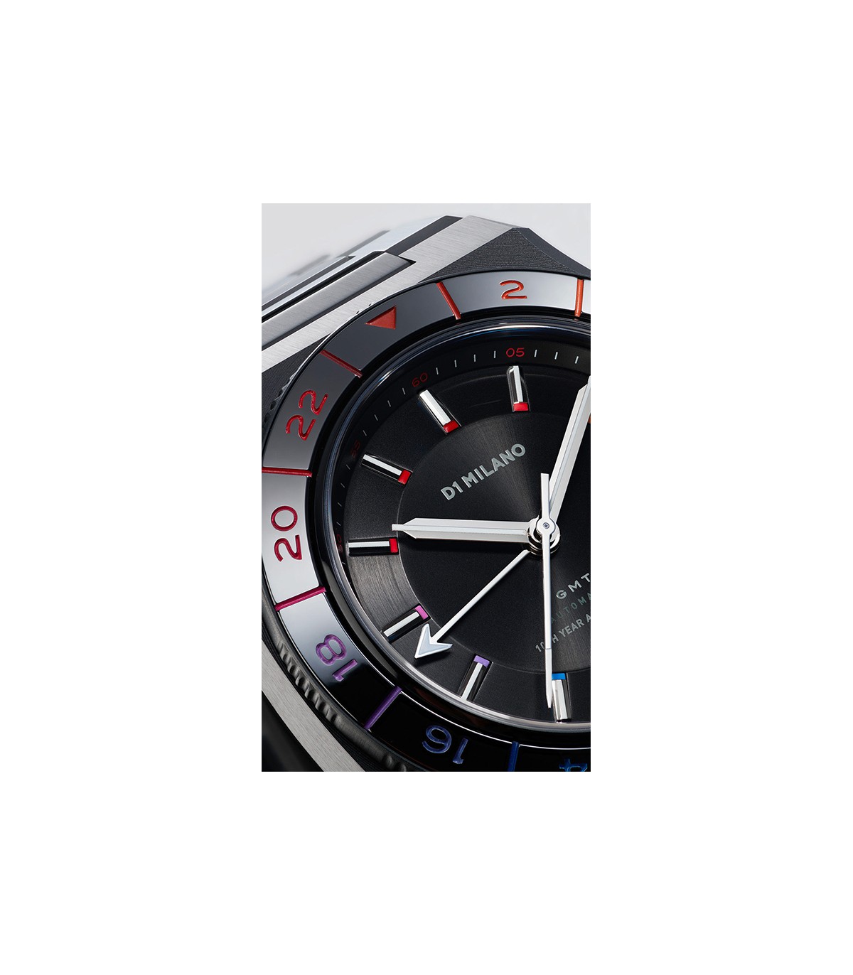D1 Milano Watch - GMT Limited Edition Automatic 41.5mm Black Rainbow - 0