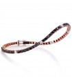 Crieri Tennis Bracelet - Fireflies in 18K Rose Gold with Black Diamonds and White Diamonds - 20 centimeters - 0