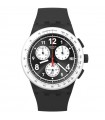 Swatch Watch - The November Collection Nothing Basic About Black 42mm Black Chronograph with White Details