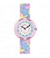 Orologio Flik Flak per Bambini - Shine Bright Star Party Solo Tempo Multicolore 32mm con Stelle e Cristalli