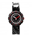 Flik Flak Watch for Children - Sport Lovers GOAL! Black 35mm with White Details and Balloon