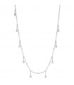 Buonocore - Easy Necklace in 18k White Gold Chanel with Natural Diamond Charms 0.50 ct - 0