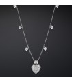 Collana Chiara Ferragni - Silver Collection in Argento 925% con Cuore e Pavè di Cubic Zirconia Bianchi