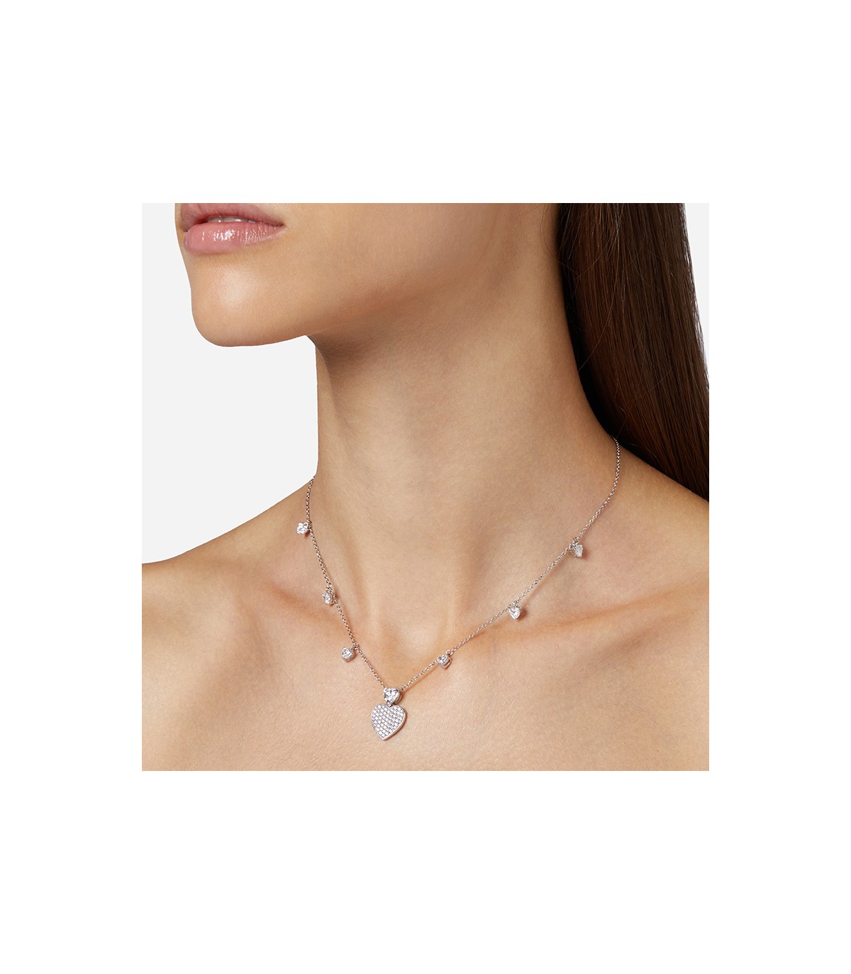 Collana Cuore Pavè Argento925.