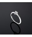 Chiara Ferragni Ring - Silver Collection Solitaire Ring in 925% Silver with Heart-shaped Crystal - Size 14