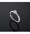 Chiara Ferragni Ring - Silver Collection Solitaire Ring in 925% Silver with Heart-shaped Crystal - Size 16