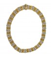 Collana Chimento - Double in Oro Giallo ed Oro Bianco 18 Carati con Diamante Naturale