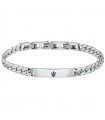 Bracciale Maserati da Uomo - Jewels in Acciaio 316L con Tridente IP Blu