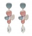 Rossoprezioso Earrings - Lady Like Glacier Pink Pendants with Aquamarine
