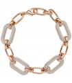 Bracciale Rossoprezioso - Chain Cage Glow in Metallo Rosato con Elementi Grigi