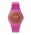 Orologio Swatch - Holiday Collection Fantastic Fuchsia Solo Tempo Rosa 34mm con Incisioni