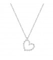 Buonocore Necklace - Hope Heart in 18k White Gold with Natural Diamonds 0.45 ct - 0