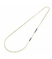 Chimento Men's Necklace - Tradition Gold Bamboo Classic in Yellow Gold and 18K Burnished Gold 50 cm - 0