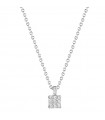 Buonocore Necklace - Young Patch in 18k White Gold with Natural Diamonds 0.10 ct - 0