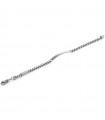 Unoaerre Men's Bracelet - Fashion Jewelery in White 925% Silver with Attached Chain