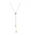 Chimento Necklace - Armillas Acqua in 18k Yellow Gold with Pendants and Natural Diamonds - 75 cm - 0