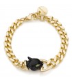 Bracciale Unoaerre da Donna - Fashion Jewellery Groumette Gold con Testa di Pantera
