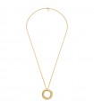 Unoaerre Necklace for Women - Fashion Jewelery Long Gold with Circle Pendant