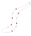 Collana Rossoprezioso - Mignon Red Instinct Lunga con Elementi Rossi e Pietre