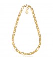 Unoaerre Necklace for Women - Fashion Jewelery Gold with Linked Square Chain