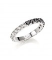 Veretta Crieri Ring - Eclipse in 18K White Gold with White and Black Diamonds - Size 27 - 0