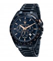 Maserati Men's Watch - Blue Edition Steel Chronograph 45mm Blue with Rose Gold Details