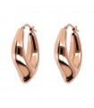 Bronzallure Women's Earrings - Purità Rose Gold Rounded Teardrop Hoop