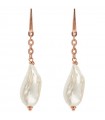 Bronzallure Earrings - Maxima Rose Gold Pendants with Cultured Baroque Pearls