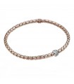 Chimento Bracelet - Stretch Spring in 18k Rose Gold with Natural Diamonds 0.23 ct - 18 cm - 0